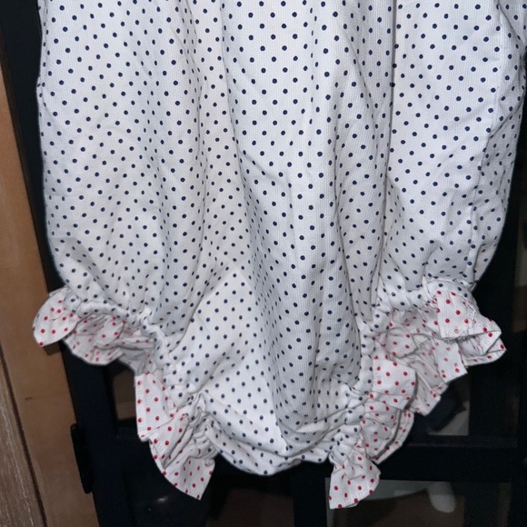 Cecil & Lou bows one piece swimsuit toddler bubble romper polka dot USA july 4th - Picture 5 of 5